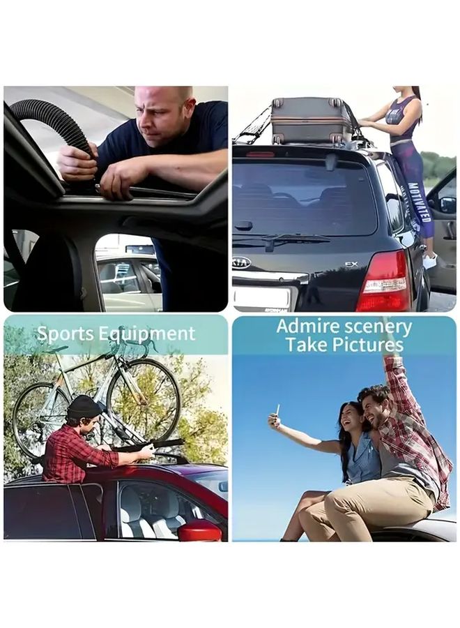 Black Foldable Car Door Pedal Hook Roof Rack Universal Aluminum Alloy Safety Auto Parts - Image 5